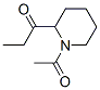 Piperidine,  1-acetyl-2-(1-oxopropyl)-  (9CI) Struktur