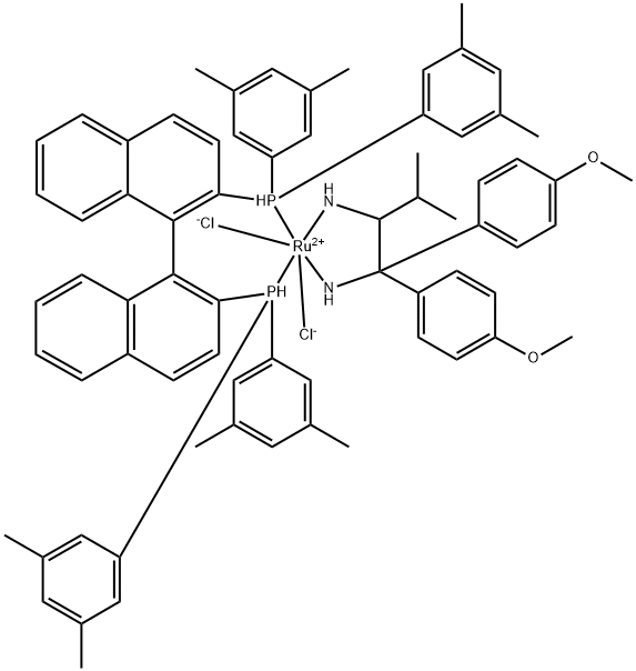 Dichloro{(R)-(+)-2,2'-bis[di(3,5-xylyl)phosphino]-1,1'-binaphthyl}[(2R)-(-)-1,1-bis(4-methoxyphenyl)-3-methyl-1,2-butanediamine]ruthenium(II) price.