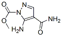 1H-Pyrazole-1-carboxylic  acid,  5-amino-4-(aminocarbonyl)-,  methyl  ester Struktur