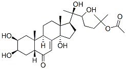 20-Hydroxyecdysone 25-acetate Struktur