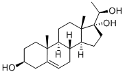 5-PREGNENE-3B,17A,20B-TRIOL Struktur