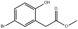 METHYL 2-(5-BROMO-2-HYDROXYPHENYL) ACETATE Struktur