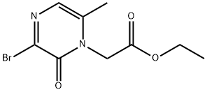 3-BROMO-6-METHYL-2-OXO-1(2H)-PYRAZINEACETIC ACID ETHYL ESTER Struktur