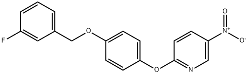 2-[4-(3-fluoro-benzyloxy)-phenoxy]-5-nitro-pyridine Struktur