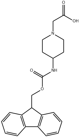 1-Piperidineaceticacid,4-[[(9H-fluoren-9-ylmethoxy)carbonyl]amino]-(9CI) Struktur