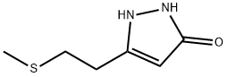 3H-Pyrazol-3-one,  1,2-dihydro-5-[2-(methylthio)ethyl]- Struktur