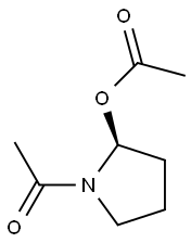 2-Pyrrolidinol, 1-acetyl-, acetate (ester), (2S)- (9CI) Struktur