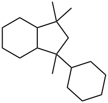 1-Cyclohexyloctahydro-1,3,3-trimethyl-1H-indene Struktur