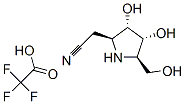 2-Pyrrolidineacetonitrile, 3,4-dihydroxy-5-(hydroxymethyl)-, (2S,3S,4R,5R)-, mono(trifluoroacetate) (salt) Struktur