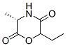 2,5-Morpholinedione,6-ethyl-3-methyl-,(3S)-(9CI) Struktur