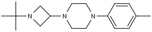 N-T-BUTYL-3-(4-(P-METHYLPHENYL)PIPERAZINYL)AZETIDINE Struktur