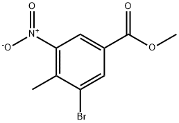 3-BROMO-4-METHYL-5-NITROBENZOIC ACID METHYL ESTER Struktur