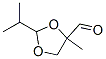 1,3-Dioxolane-4-carboxaldehyde, 4-methyl-2-(1-methylethyl)- (9CI) Struktur