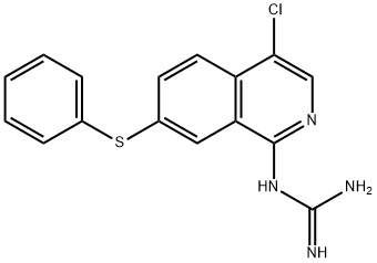 1-(4-CHLORO-7-(PHENYLTHIO)ISOQUINOLIN-1-YL)GUANIDINE Struktur