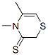 2H-1,4-Thiazine-3(4H)-thione,  4,5-dimethyl- Struktur