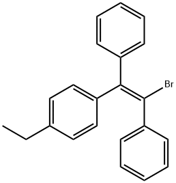 (E)-1-Bromo-1,2-diphenyl-2-(4-ethylphenyl)ethene Struktur