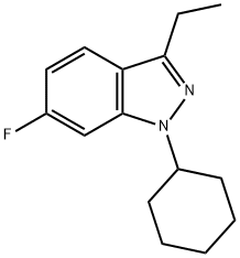 1-CYCLOHEXYL-3-ETHYL-6-FLUORO-1H-INDAZOLE Struktur