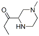 1-Propanone,  1-(4-methyl-2-piperazinyl)- Struktur