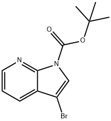 TERT-BUTYL 3-BROMO-1H-PYRROLO[2,3-B]PYRIDINE-1-CARBOXYLATE Struktur