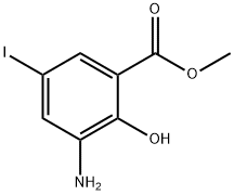 3-Amino-5-iodo-2-hydroxybenzoic acid methyl ester Struktur