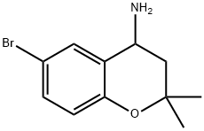 6-BROMO-3,4-DIHYDRO-2,2-DIMETHYL-2H-CHROMEN-4-AMINE HCL Struktur