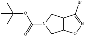 tert-butyl 3-broMo-3aH,4H,5H,6H,6aH-pyrrolo[3,4-
d][1,2]oxazole-5-carboxylate Struktur