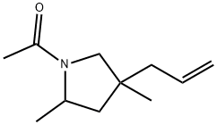 Pyrrolidine,  1-acetyl-2,4-dimethyl-4-(2-propenyl)-  (9CI) Struktur