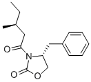 (3S,4R)-4-BENZYL-3-(3-METHYLPENTANOYL)-OXAZOLIDIN-2-ONE Struktur