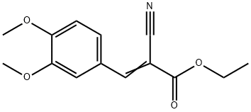 ethyl 2-cyano-3-(3,4-dimethoxyphenyl)prop-2-enoate Struktur