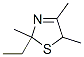 2-ethyl-2,4,5-trimethyl-5H-1,3-thiazole Struktur