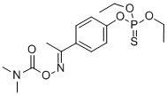 Phosphorothioic acid, O,O-diethyl O-(4-(1-((((dimethylamino)carbonyl)o xy)imino)ethyl)phenyl) ester Struktur