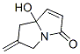 3H-Pyrrolizin-3-one, 5,6,7,7a-tetrahydro-7a-hydroxy-6-methylene- (9CI) Struktur