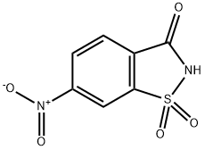 6-Nitro-1,2-benzisothiazolin-3-one 1,1-dioxide Struktur