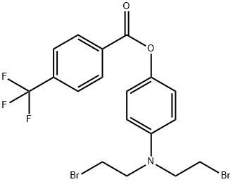 Phenol, p-(bis(2-bromoethyl)amino)-, p-(alpha,alpha,alpha-trifluoromet hyl)benzoate Struktur