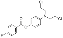 Phenol, p-(bis(2-chloroethyl)amino)-, p-fluorobenzoate Struktur