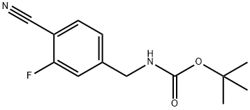 TERT-BUTYL 4-CYANO-3-FLUOROBENZYLCARBAMATE Struktur