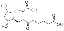 9ALPHA,11ALPHA-DIHYDROXY-15-OXO-2,3,4,5-TETRANOR-PROSTAN-1,20-DIOIC ACID Struktur