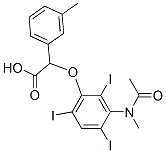 2-[3-(N-Methylacetylamino)-2,4,6-triiodophenoxy]-2-(m-tolyl)acetic acid Struktur