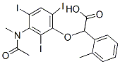 2-[3-(N-Methylacetylamino)-2,4,6-triiodophenoxy]-2-(o-tolyl)acetic acid Struktur