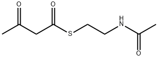 S-[2-(acetylamino)ethyl] 3-oxobutanethioate  Struktur