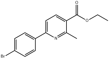 ETHYL 6-(4-BROMOPHENYL)-2-METHYLPYRIDINE-3-CARBOXYLATE Struktur