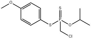 (Chloromethyl)phosphonodithioic acid O-isopropyl S-(p-methoxyphenyl) ester Struktur