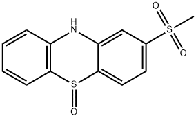 2-(Methylsulfonyl)-10H-phenothiazine 5-Oxide Struktur