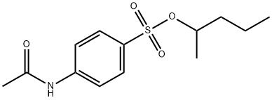 4-(Acetylamino)benzenesulfonic acid 1-methylbutyl ester Struktur