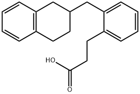 2-[(1,2,3,4-Tetrahydronaphthalen-2-yl)methyl]hydrocinnamic acid Struktur