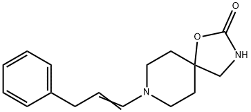 8-(3-Phenyl-1-propenyl)-1-oxa-3,8-diazaspiro[4.5]decan-2-one Struktur