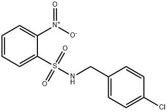 N-(4-chlorobenzyl)-2-nitrobenzenesulfonamide Struktur