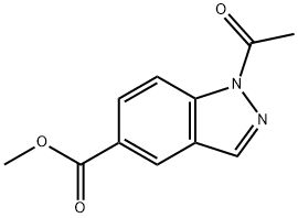 METHYL 1-ACETYL-1H-INDAZOLE-5-CARBOXYLATE Struktur