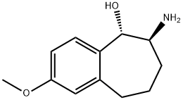 6-AMINO-2-METHOXY-6,7,8,9-TETRAHYDRO-5H-BENZOCYCLOHEPTEN-5-OL HYDROCHLORIDE Struktur