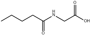 N-(1-oxopentyl)-glycine Struktur